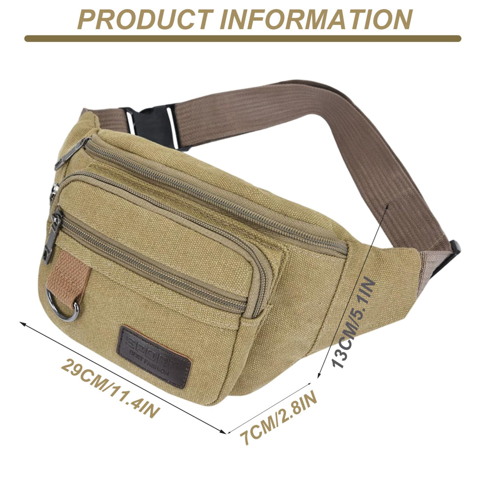 Jorzer fanny pack showing multiple compartments for keys, wallet, and phone.