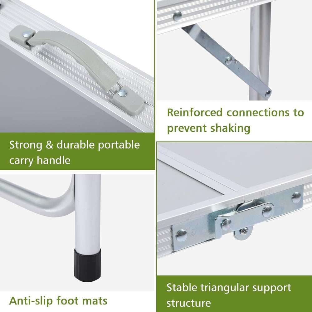 JOUYEK camping table 3-height adjustable for versatile use.