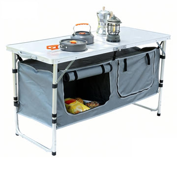 JOUYEK camping table top with aluminium composite surface for outdoor meals.