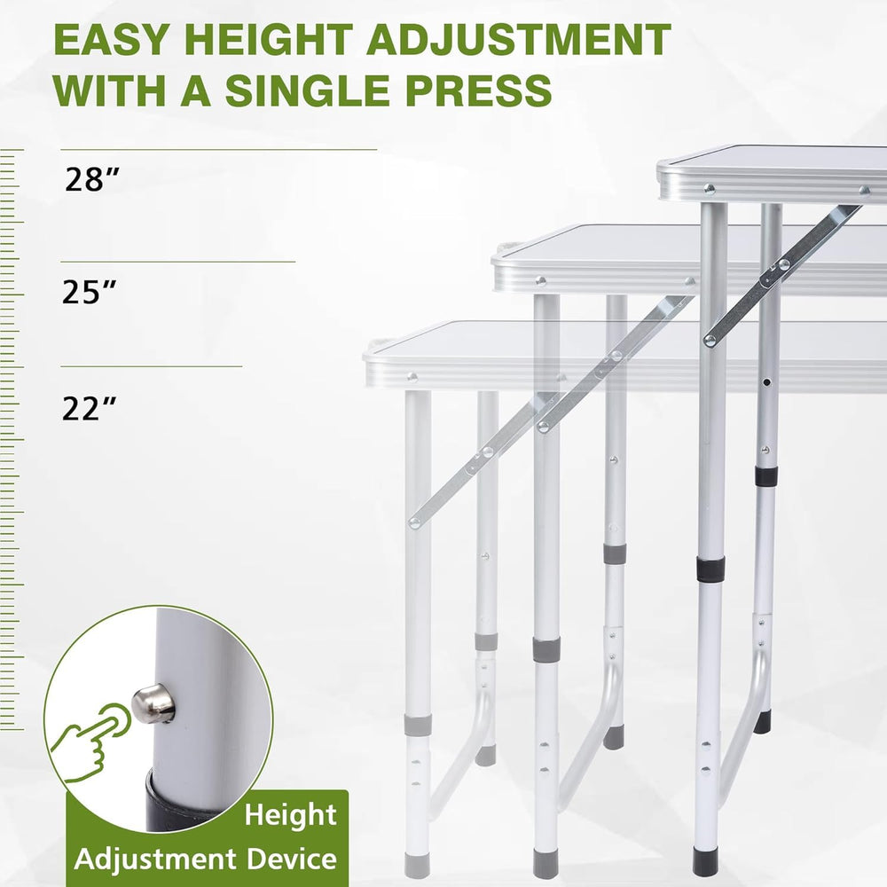 JOUYEK camping table triangular structure enhances stability.