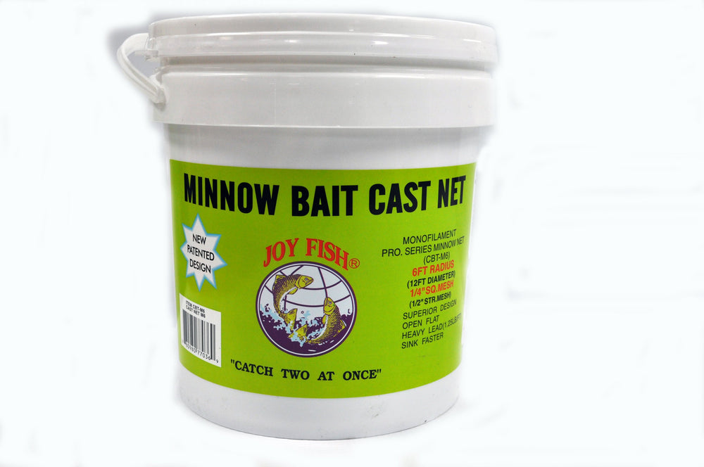 Joy Fish Minnow cast net setup reflects durable skirt design for easy deployments