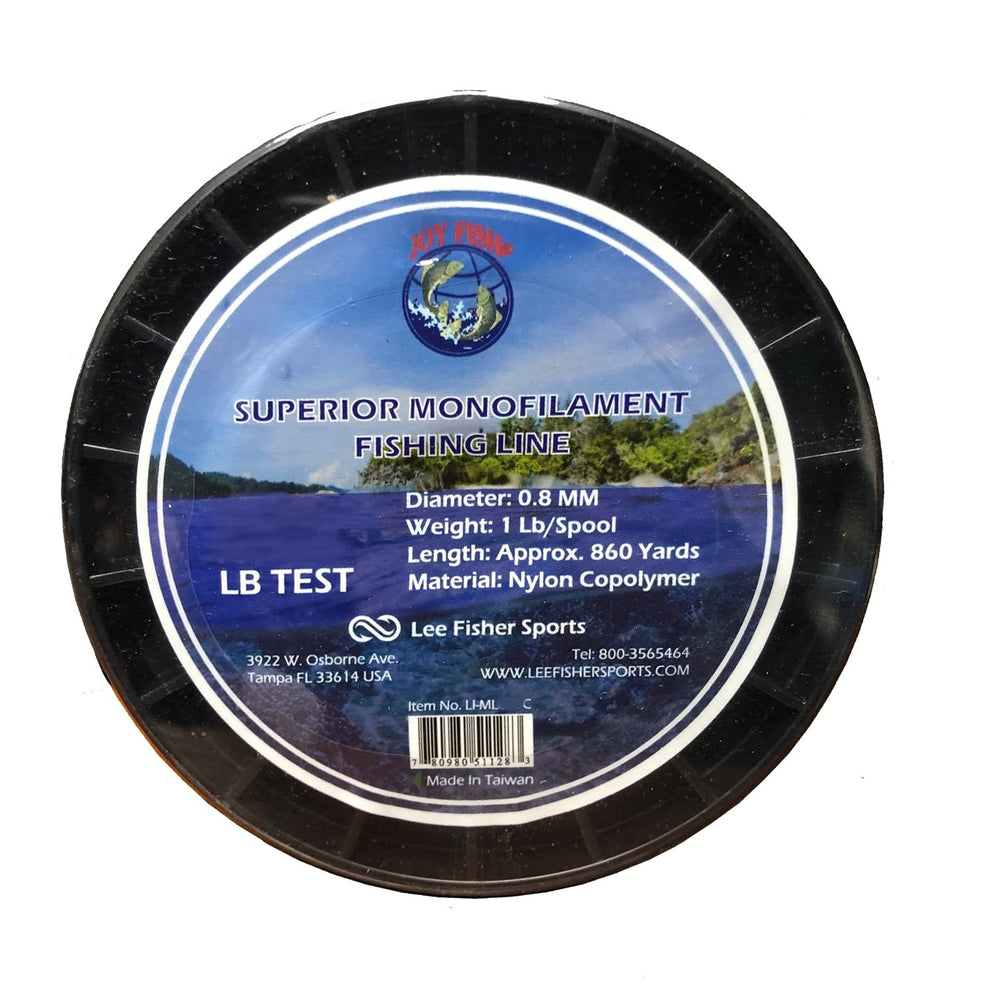 Closeup of Joy Fish spool, showing flexible, smooth mono line in action.