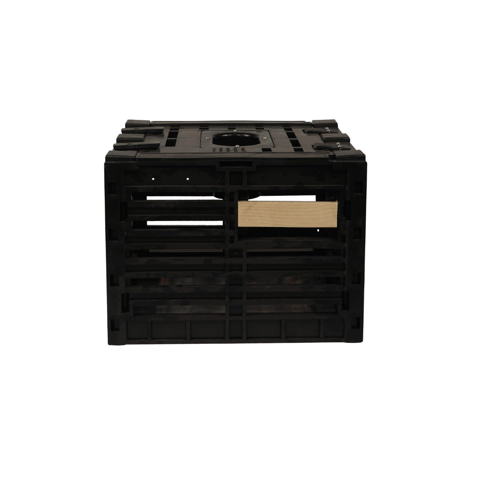 Joy Fish Stone Crab Trap, black, unassembled, easy storage and quick setup for crabbing trips.