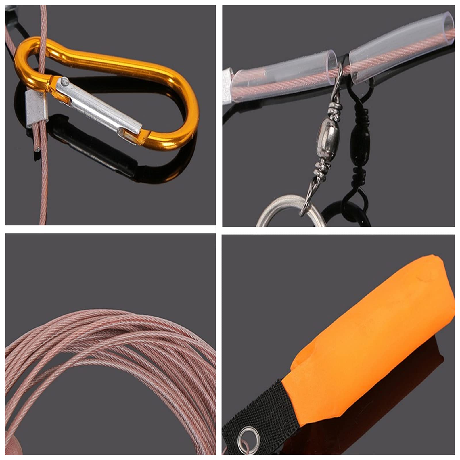 Aluminum carabiner included with Joyeee stringer kit