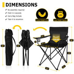 Joyfair portable camping chair on a fishing trip offering sturdy support.