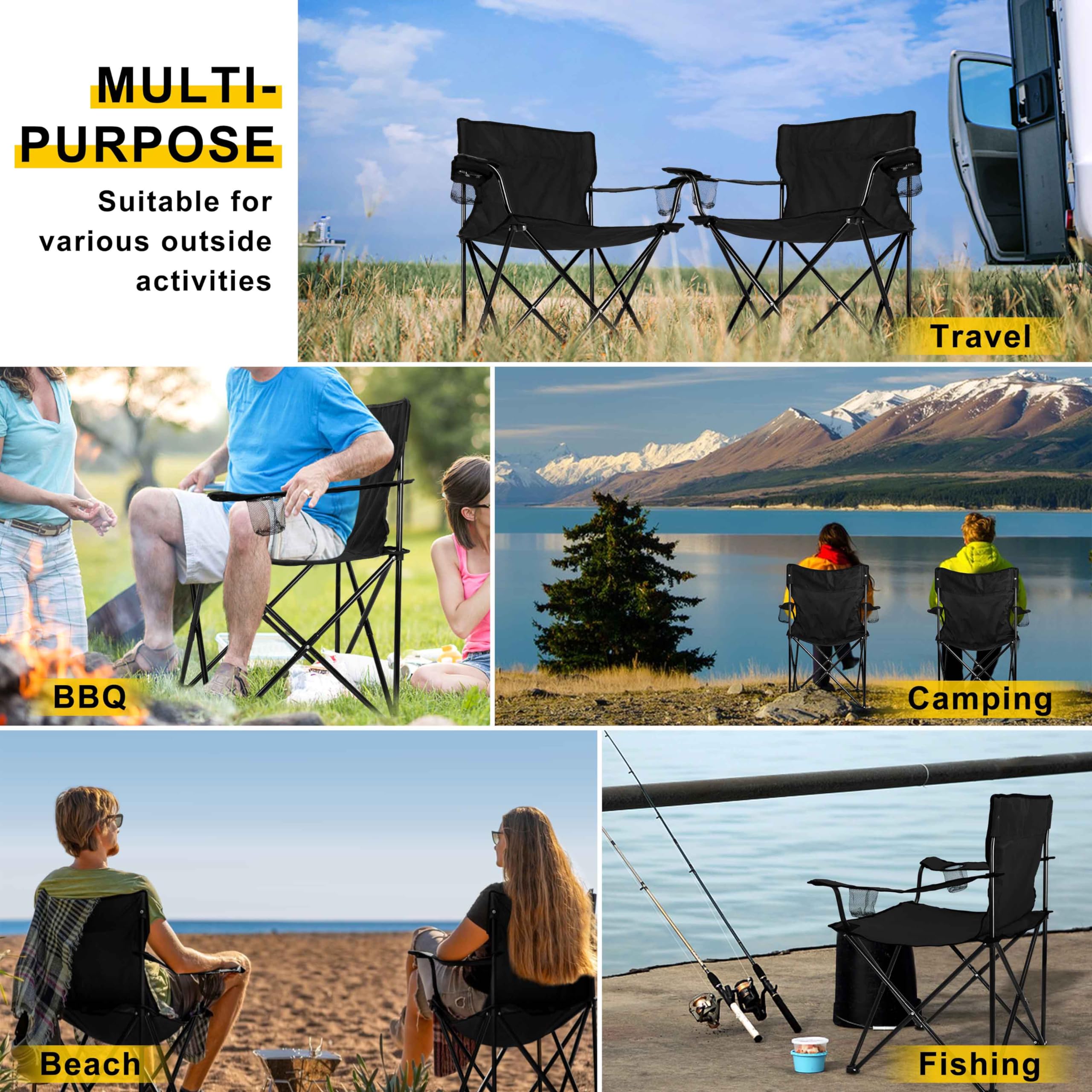 Joyfair heavy-duty frame provides stability on uneven outdoor ground.