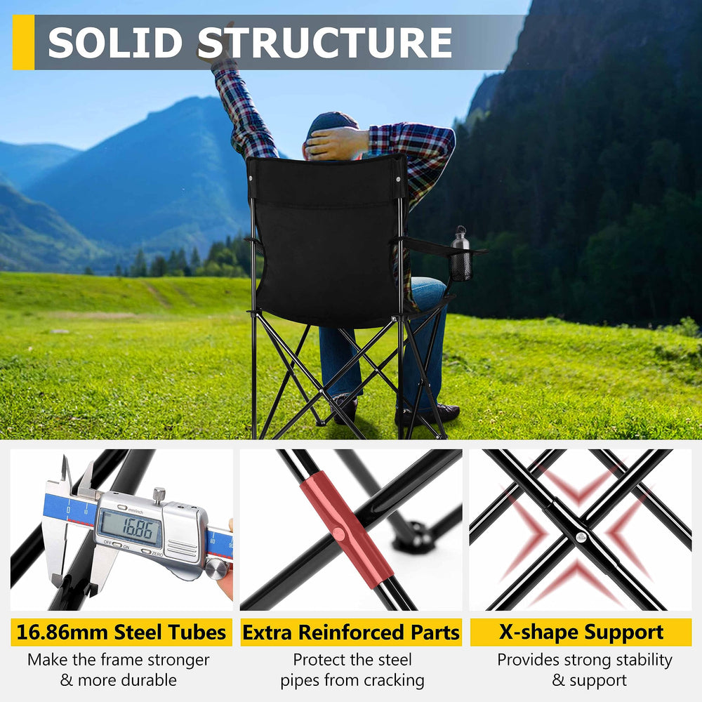 Joyfair portable camping chair at a tailgating scene shows versatile seating.