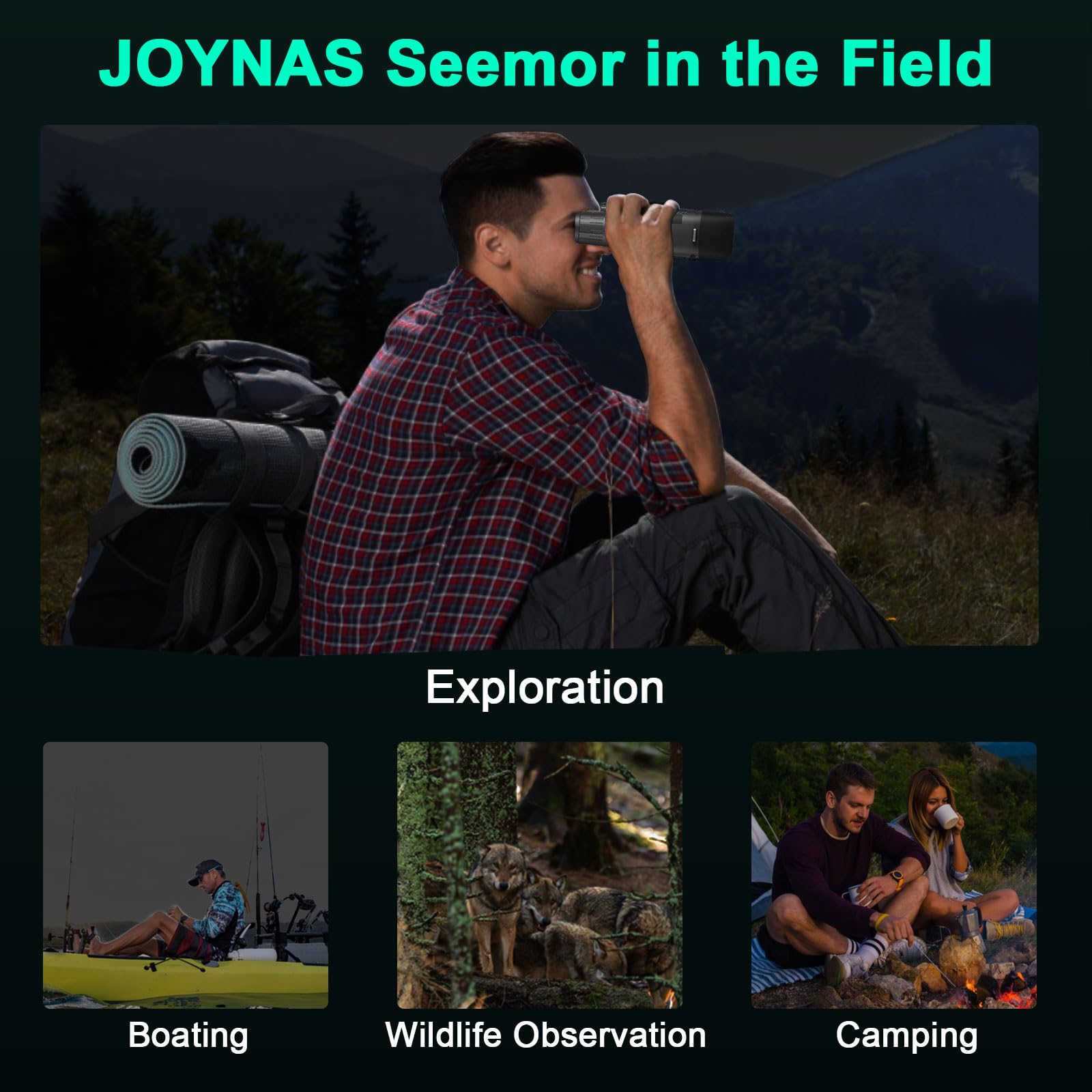 JOYNAS 5000mAh battery provides all-night recording and operation