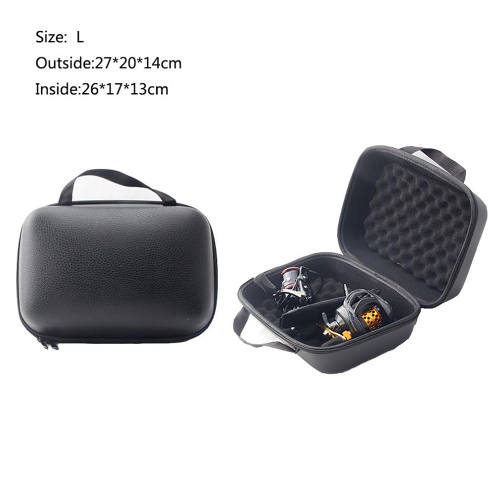 JOYSOG Fishing Reel Bag interior foam lining cushions reels during transport.