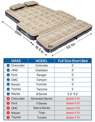 Joytutus 5ft truck bed mattress fits Tacoma and similar trucks for comfortable nights.