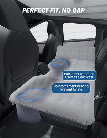 JOYTUTUS back seat mattress with 550 lbs support ideal for family camping.