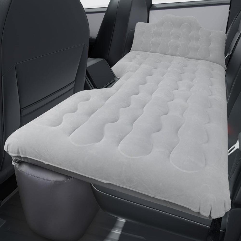JOYTUTUS back seat mattress with built-in pump inflates quickly for Cybertruck trips.