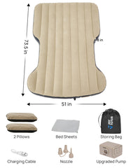 Joytutus Model Y air mattress built-in pump closeup highlights quick inflation.