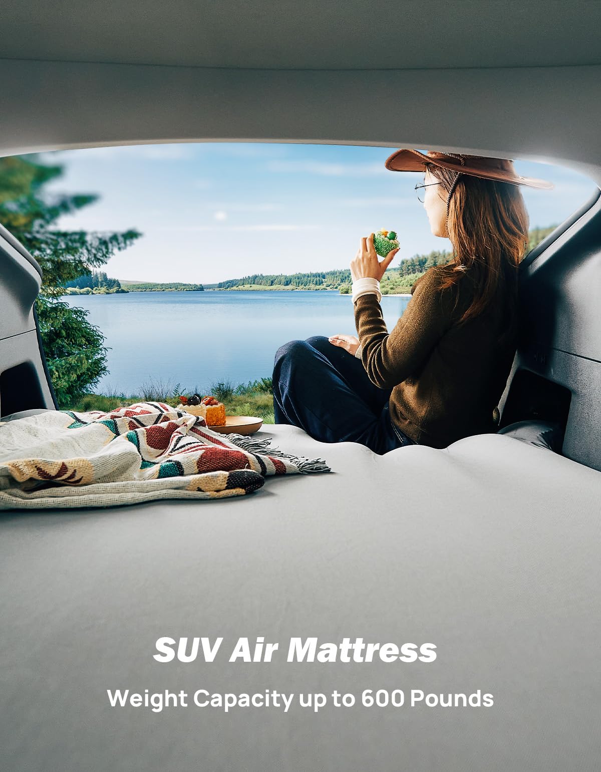 Joytutus Model Y air mattress supports up to 600 pounds for stability.