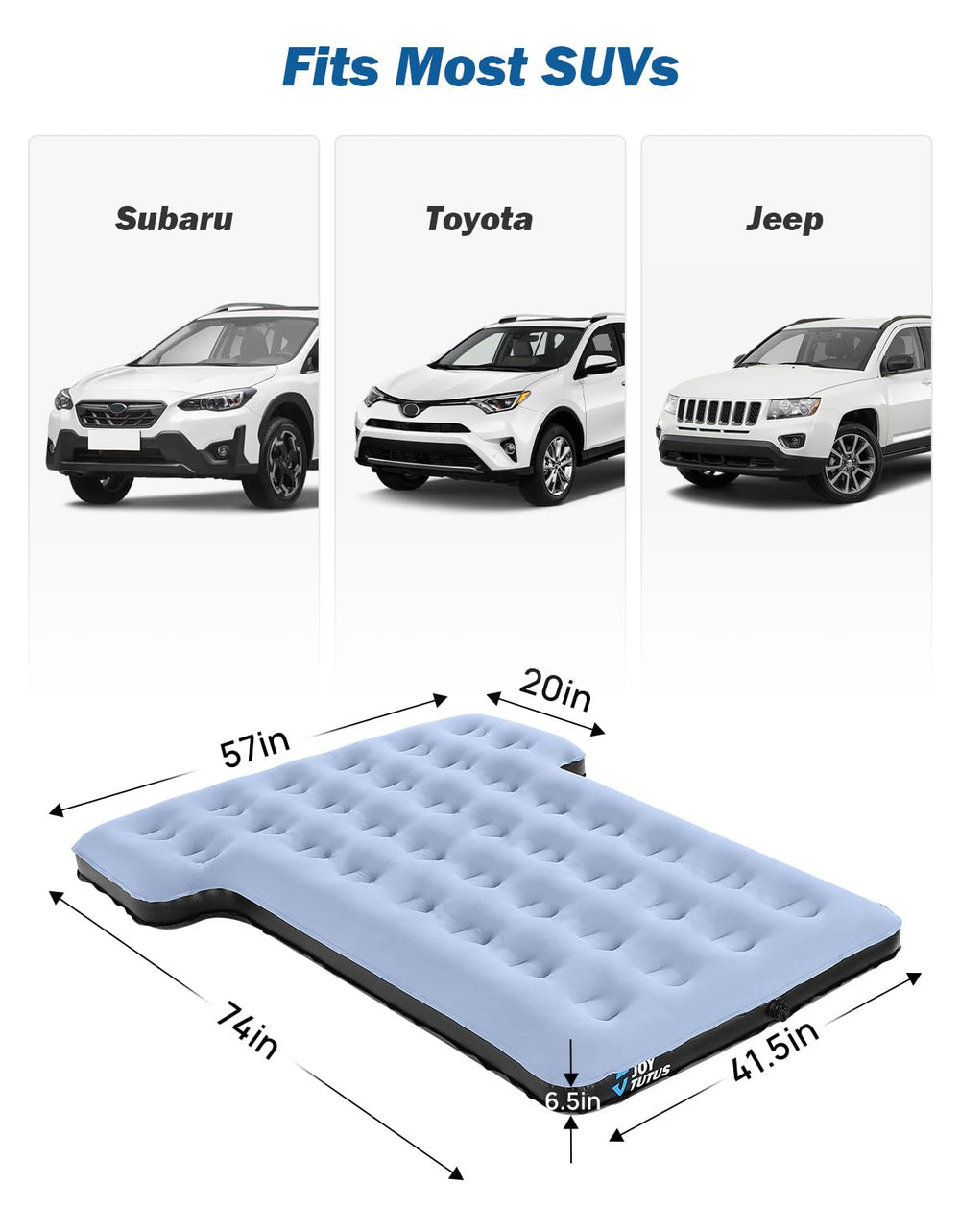 JOYUTUTUS SUV air mattress campsite-setup in living room shows versatile use beyond car