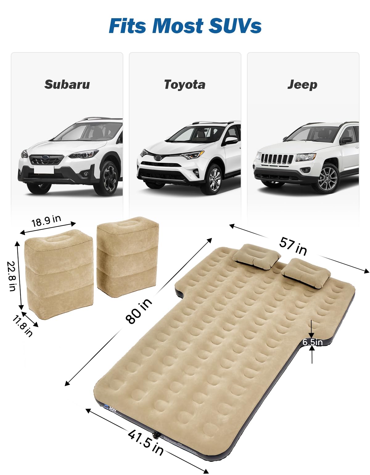 JOYTUTUS SUV air mattress ready for car-to-campsite use