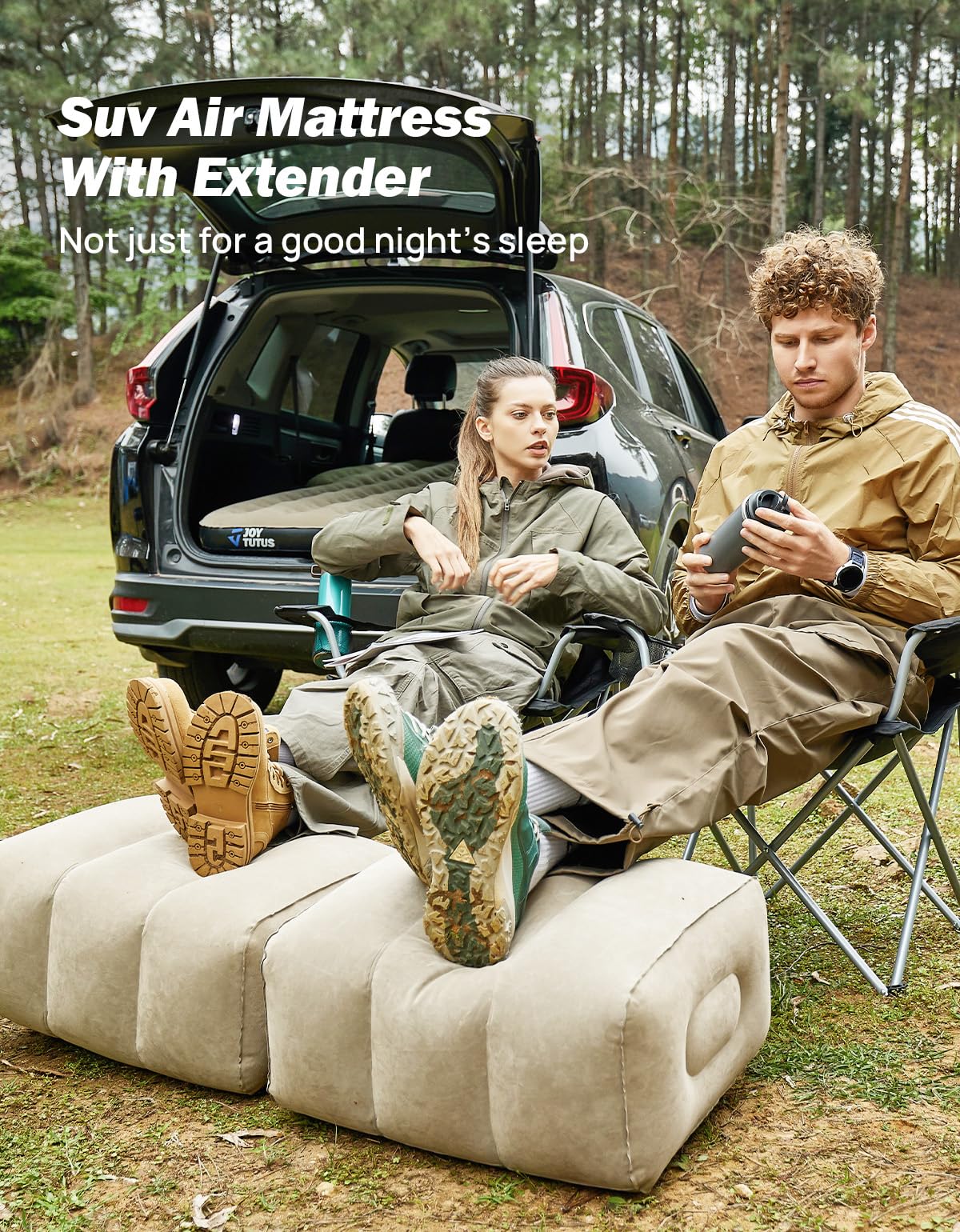 JOYTUTUS SUV air mattress supports up to 600 lb for two adults