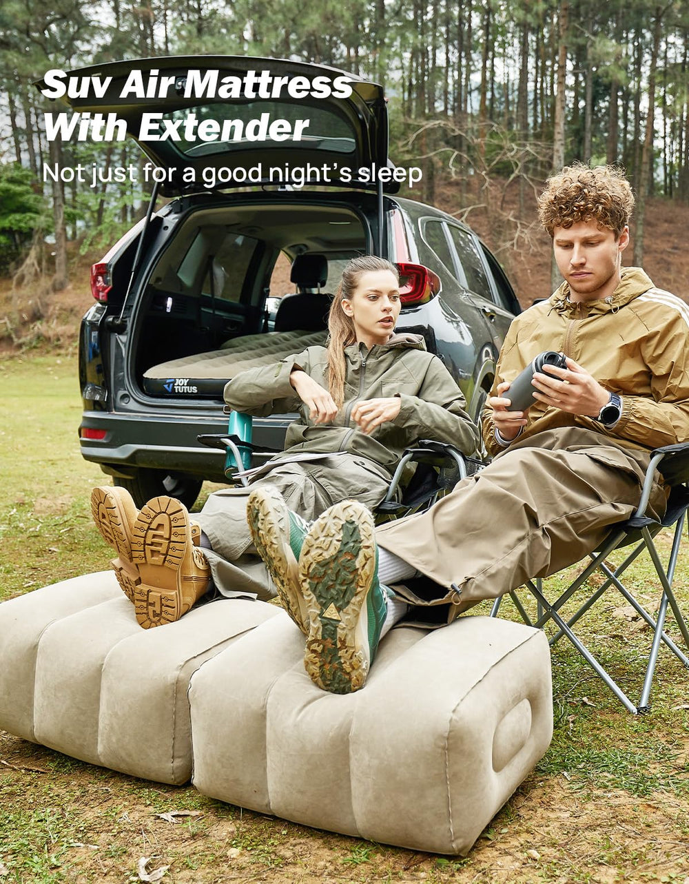 JOYTUTUS SUV air mattress supports up to 600 lb for two adults