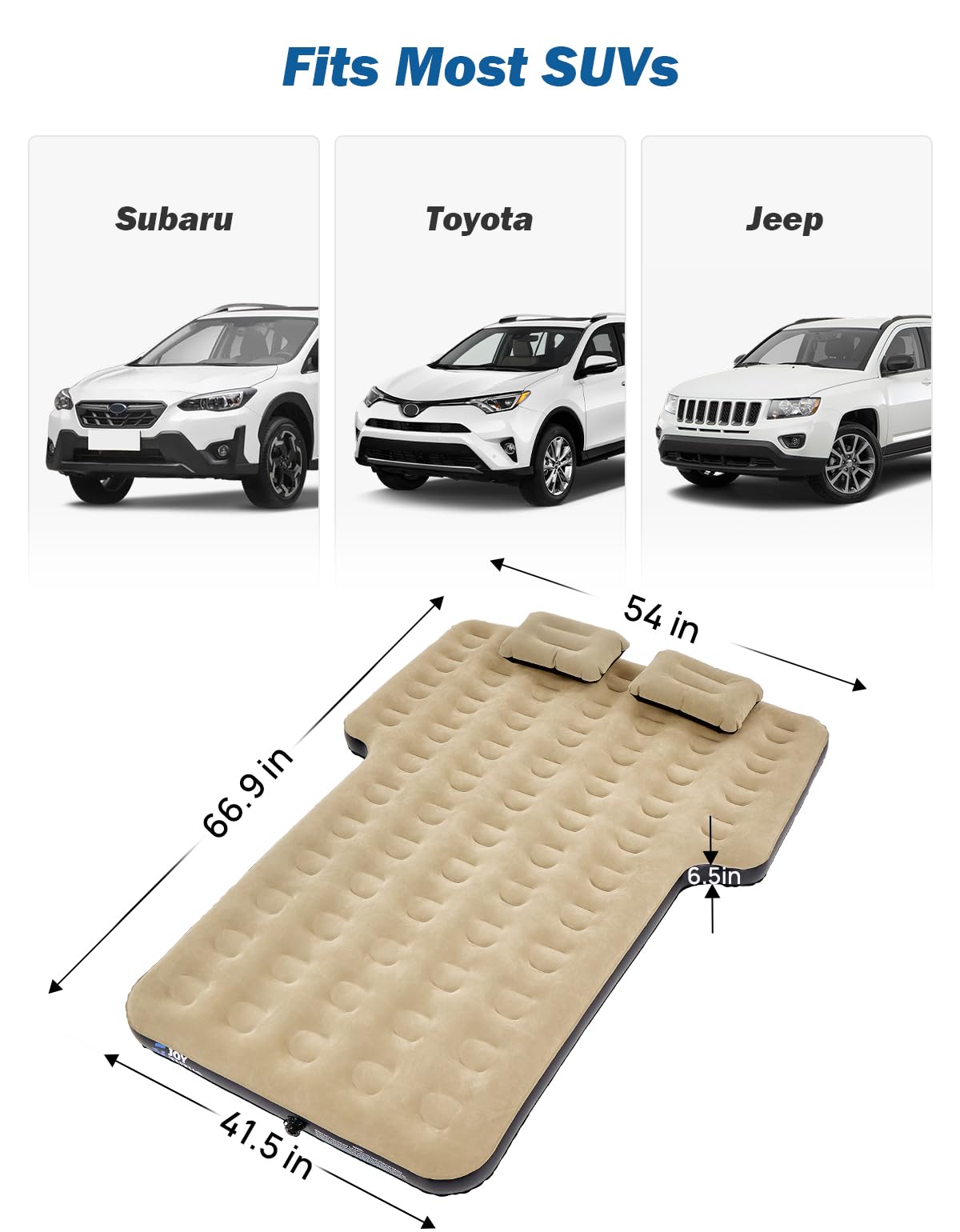 JOYTUTUS air pump two-in-one included for quick inflation and reliable air retention