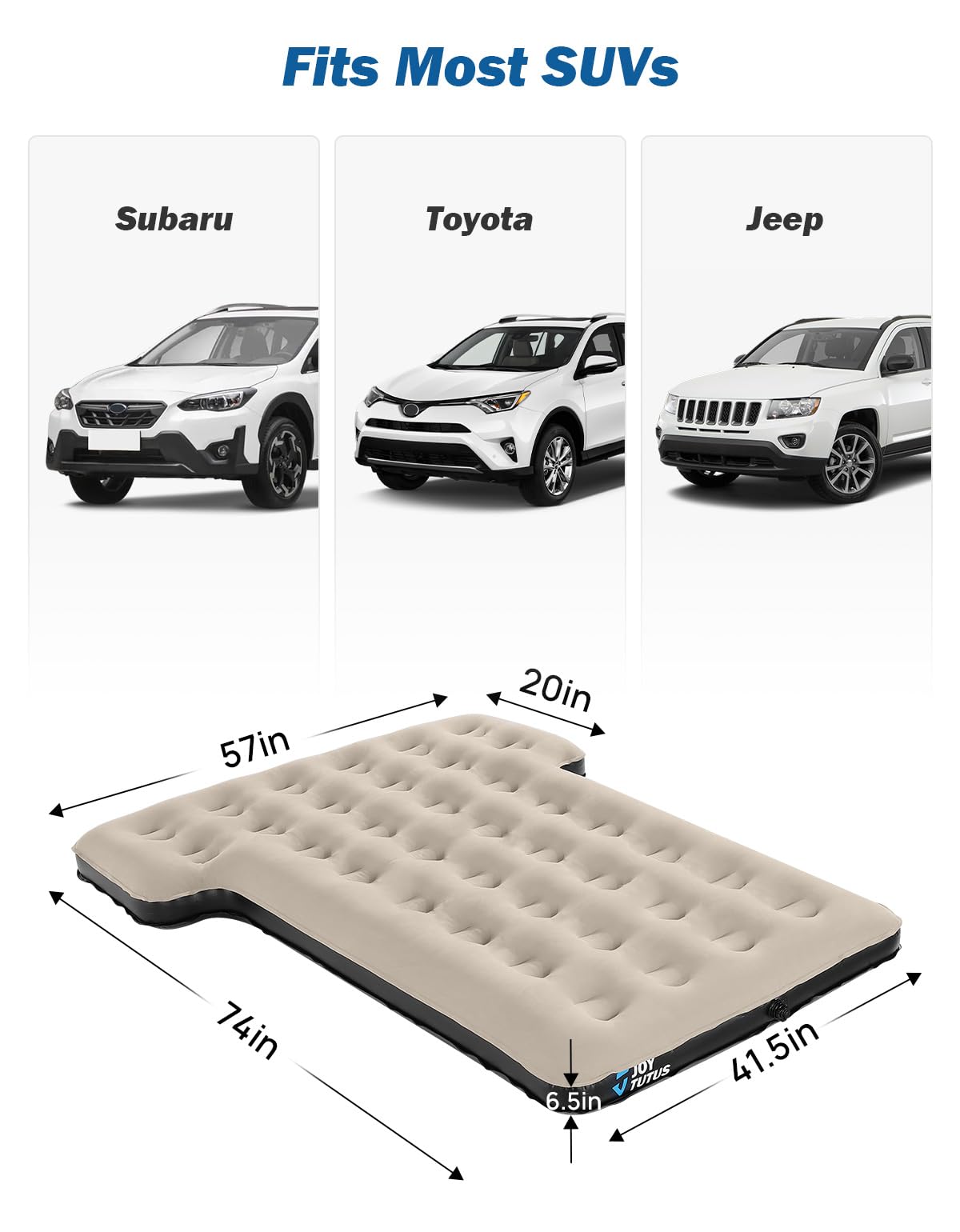 Joytutus SUV air mattress demonstrates broad vehicle compatibility.