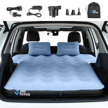JOYTUTUS SUV mattress pump setup enables quick inflations for car camping