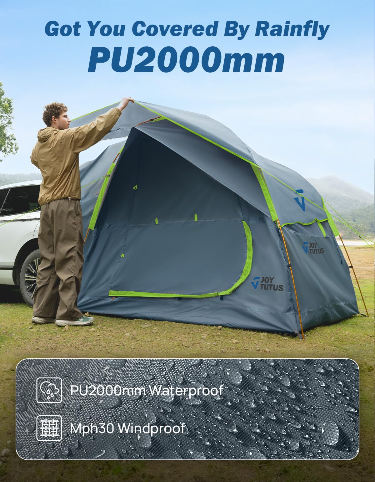 JOYTUTUS SUV Tent standalone camping shelter when detached from vehicle