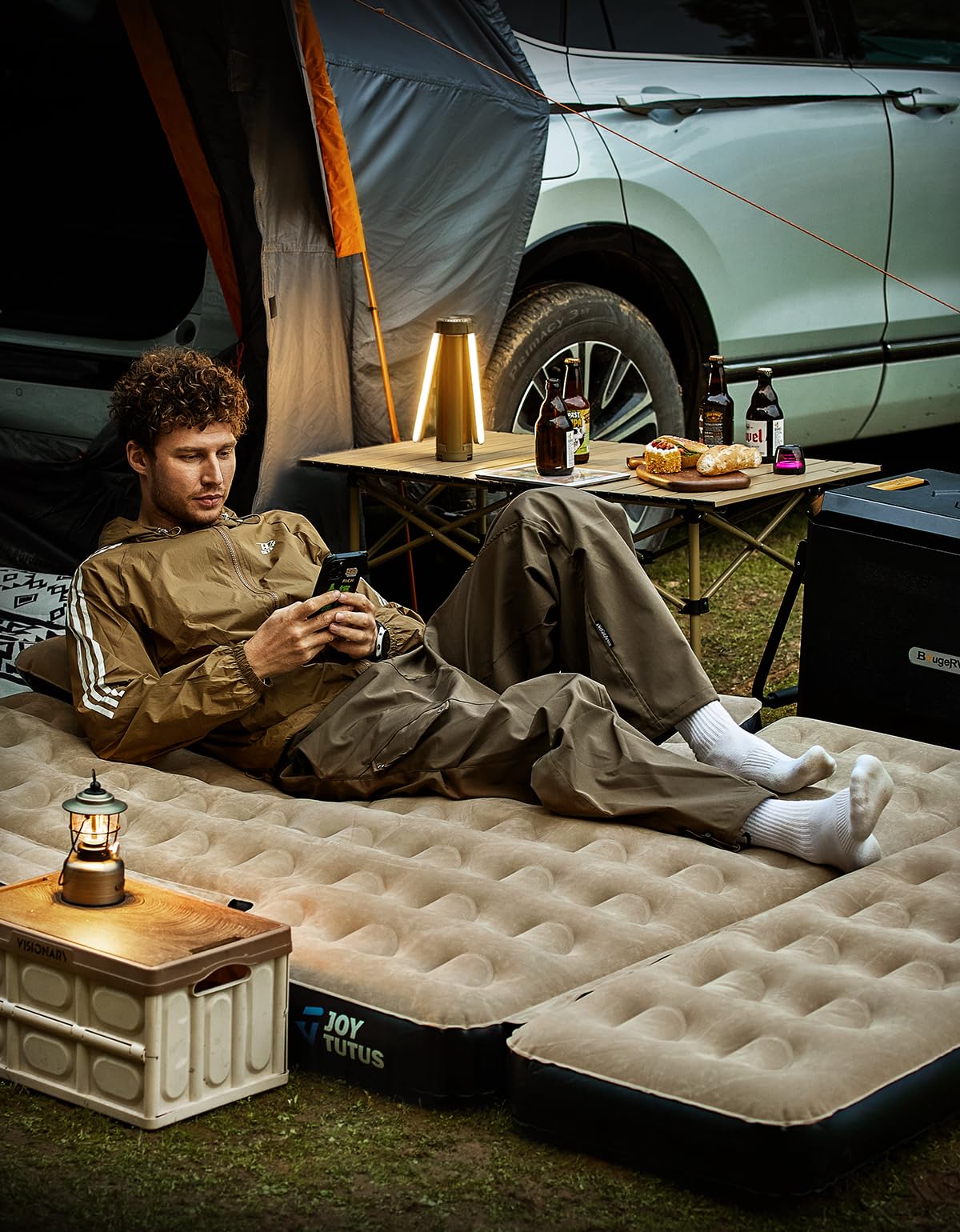 joytutus truck bed air mattress cavity design reduces air leakage for durability
