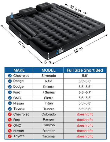 JOYTUTUS truck bed air mattress cup holder closeup showing built-in drink holder