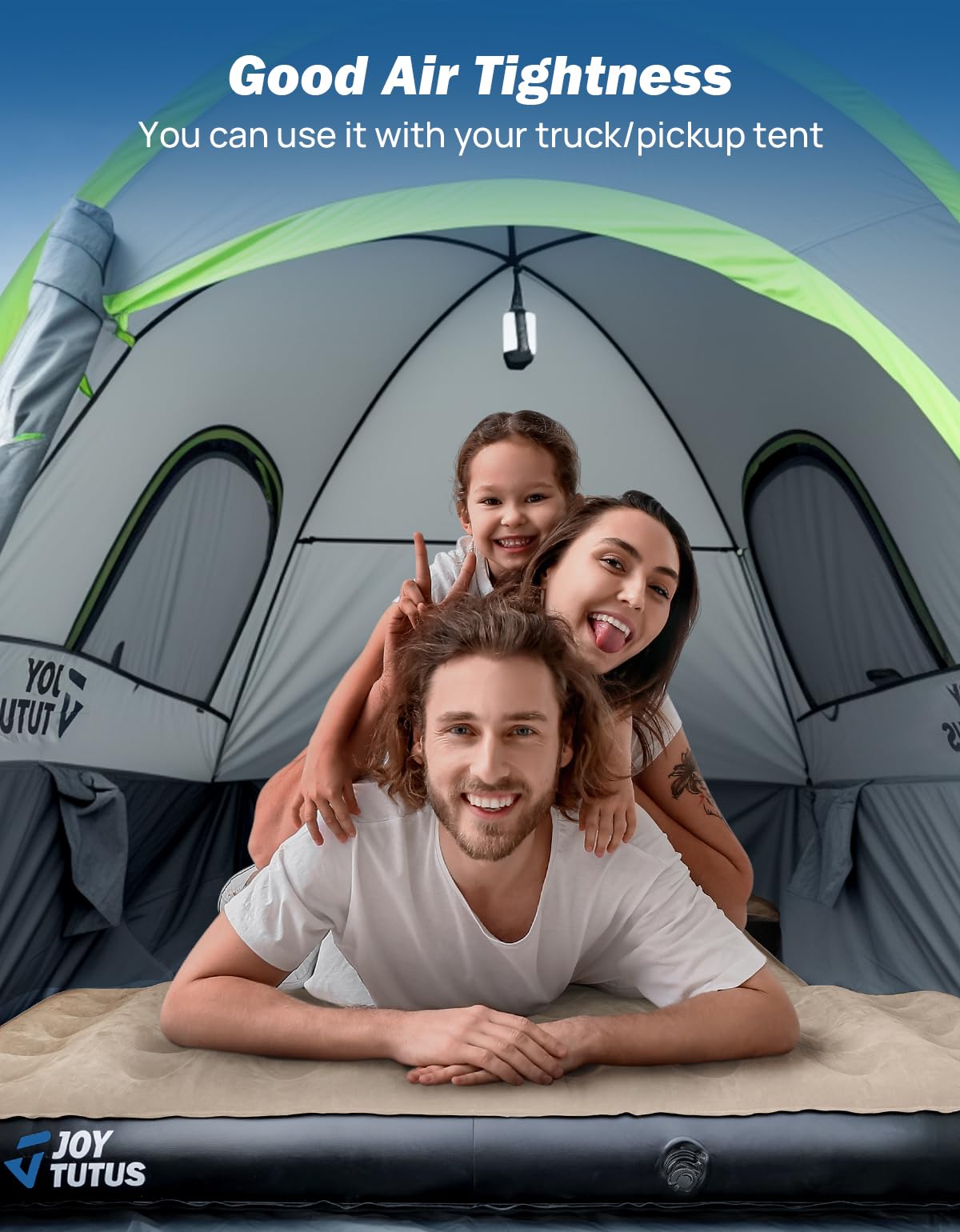 JOYTUTUS quick-inflation pump enables fast setup on the go