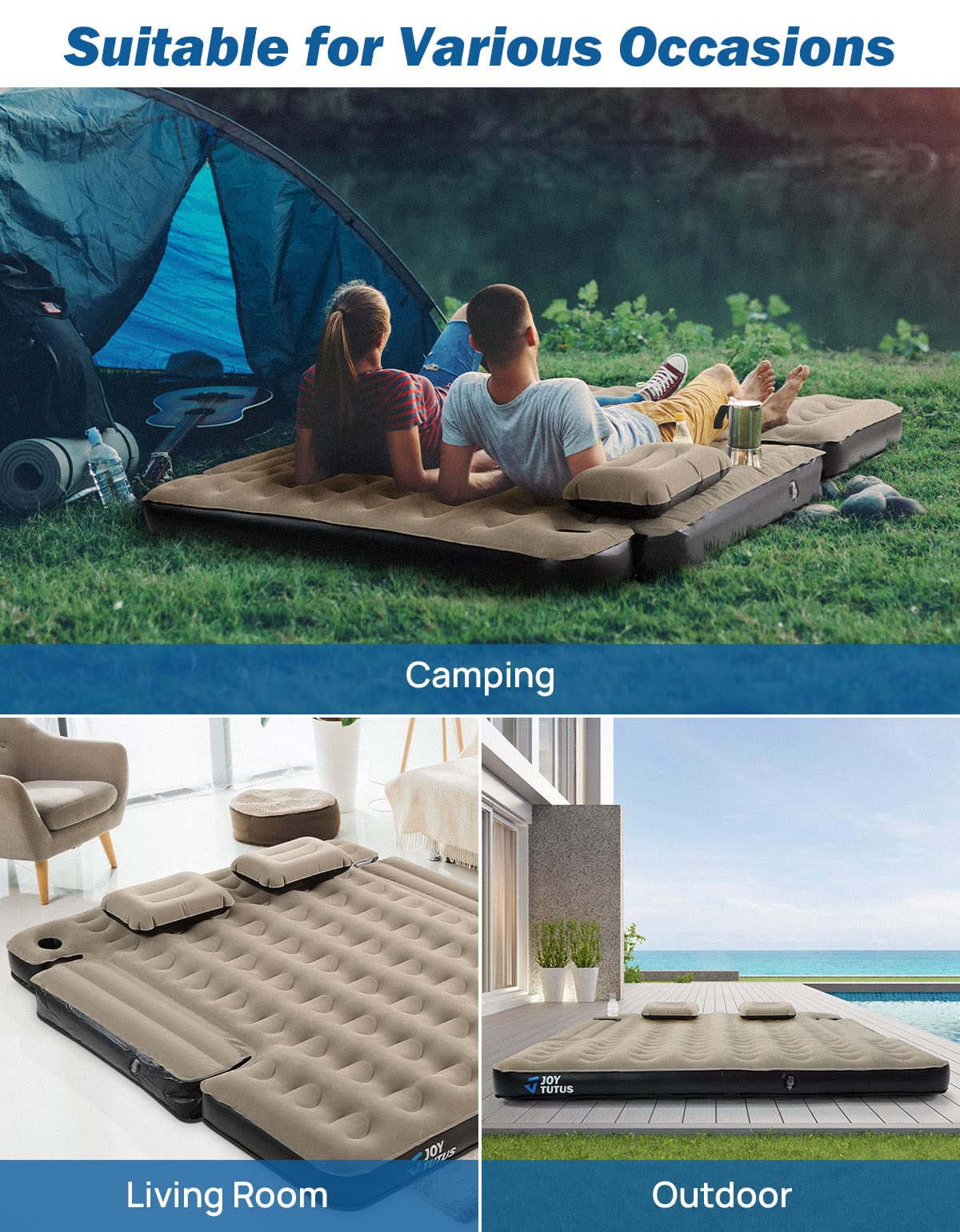 JOYTUTUS mattress used in tents, living rooms, and trucks for versatility