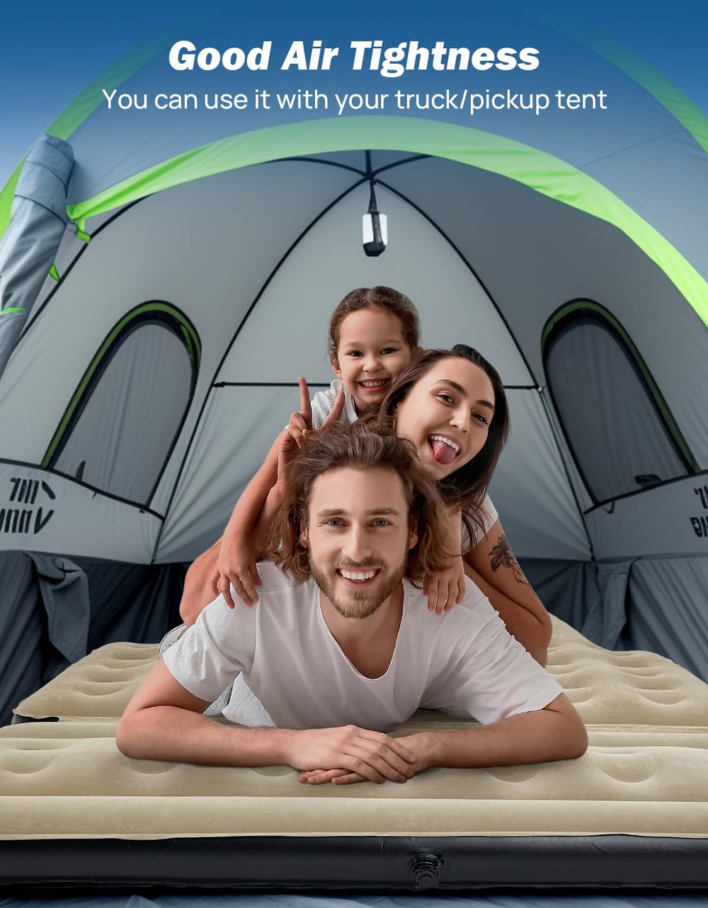Joytutus versatile in tents, living rooms, or truck beds for adventures.