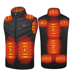 Joyvio heated vest men front view shows broad warmth for outdoor wear.