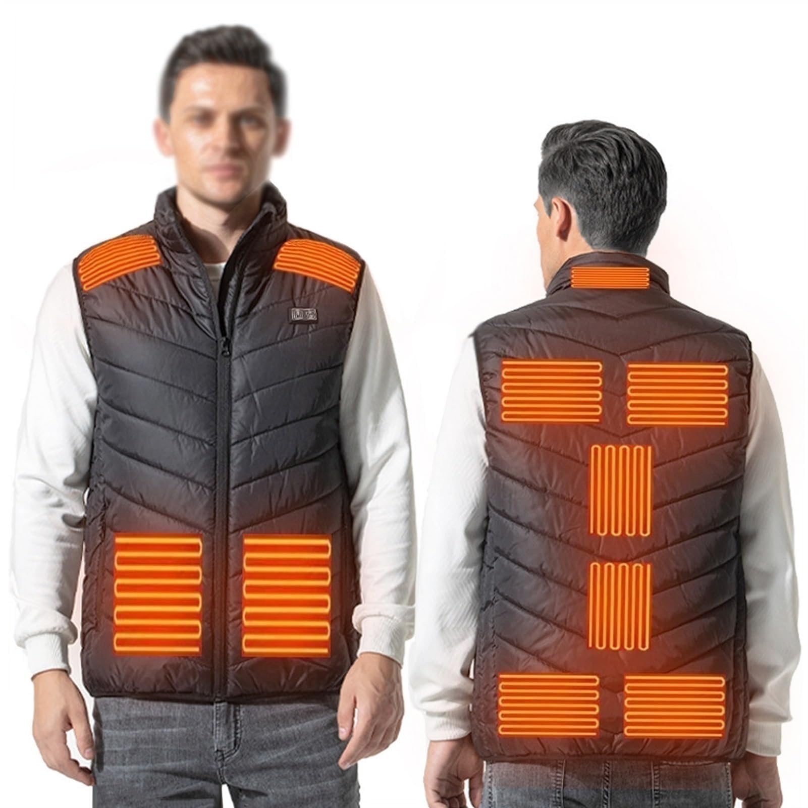 Joyvio heated vest men side pocket highlights convenient storage during cold commutes.
