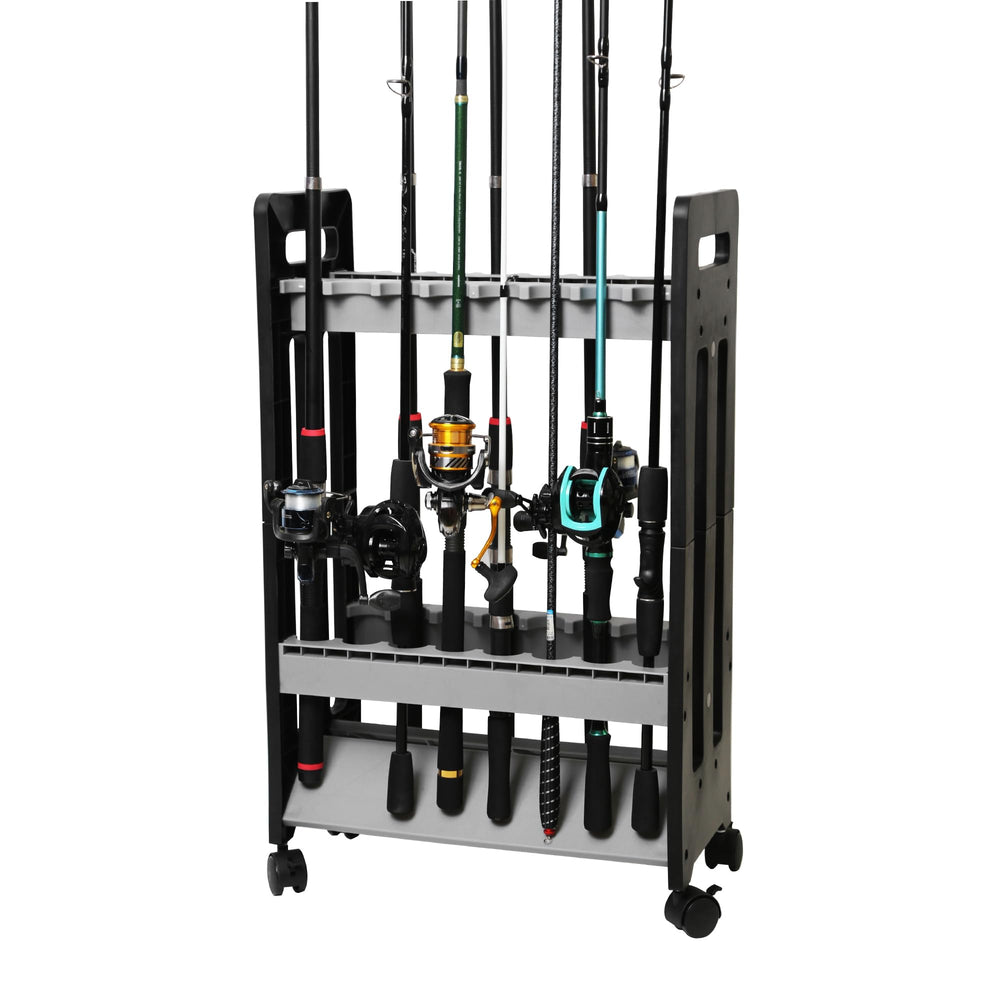 ABS plastic fishing rod rack highlighting sturdy construction