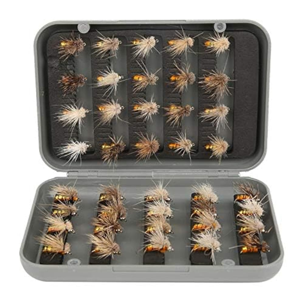Joyzan 40-piece fly fishing lures kit in waterproof tackle box