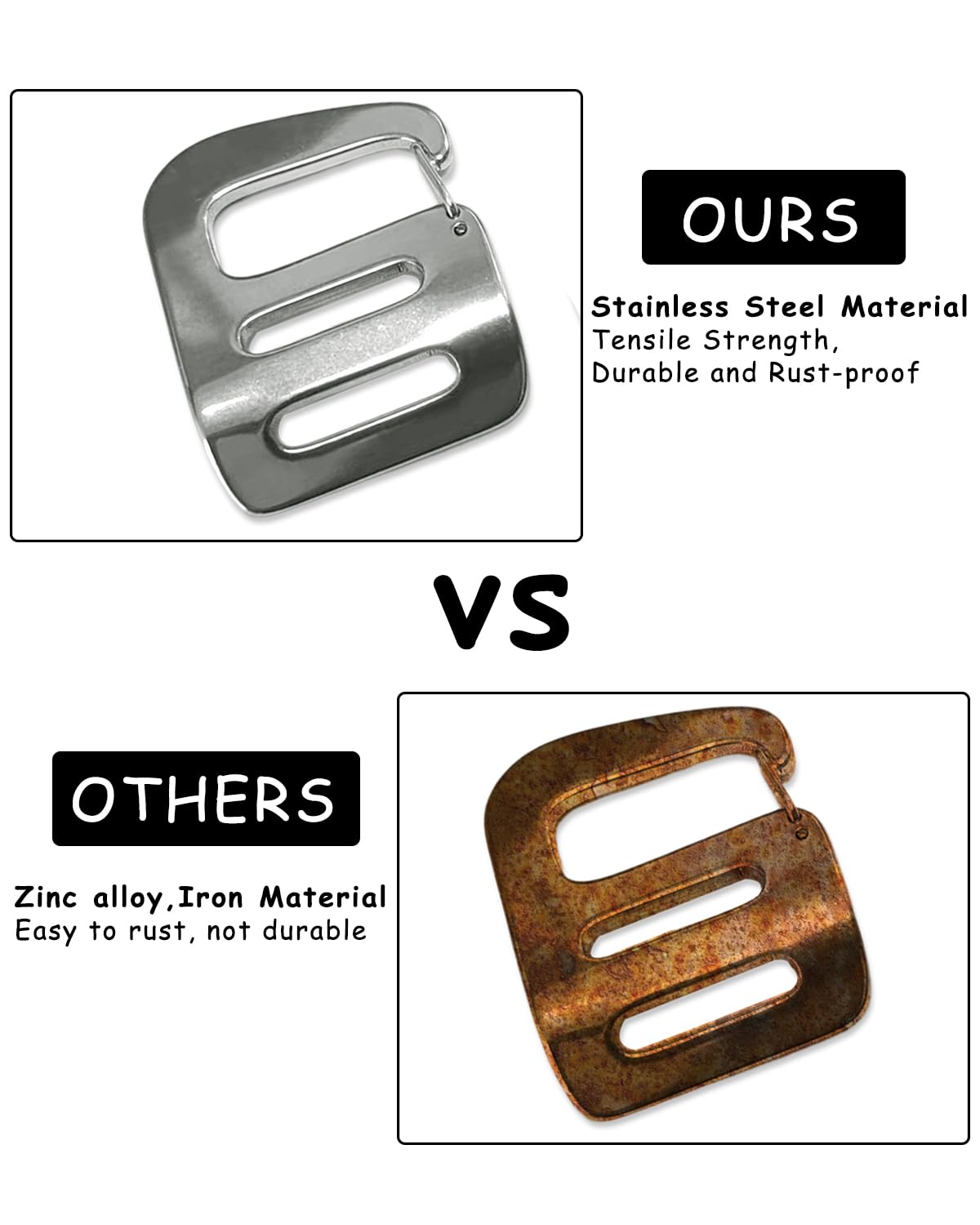 Joyzol G-Hook Wave Buckles sized for 25 mm webbing