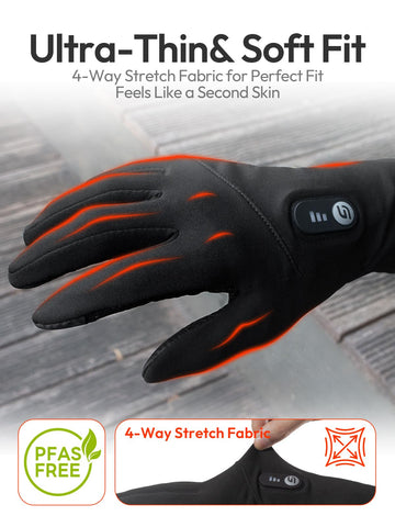 JS LifeStyle heated gloves touchscreen fingertips let you text without removal
