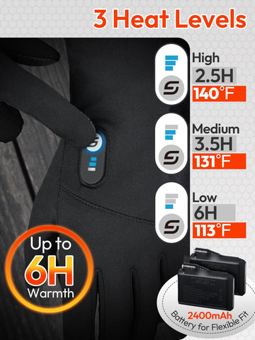 JS LifeStyle heated gloves ultra-thin liner provides discreet warmth under outer layers