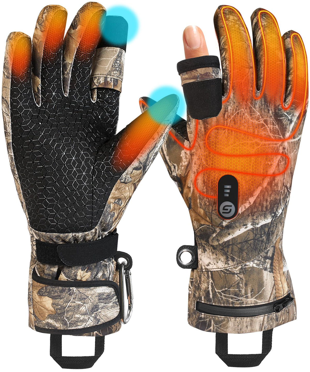 JS LifeStyle heated gloves full-hand warmth for cold outdoor hunts and work.
