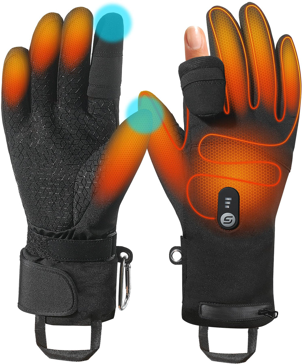 JS LifeStyle heated gloves provide full-hand warmth for cold outdoor activities.