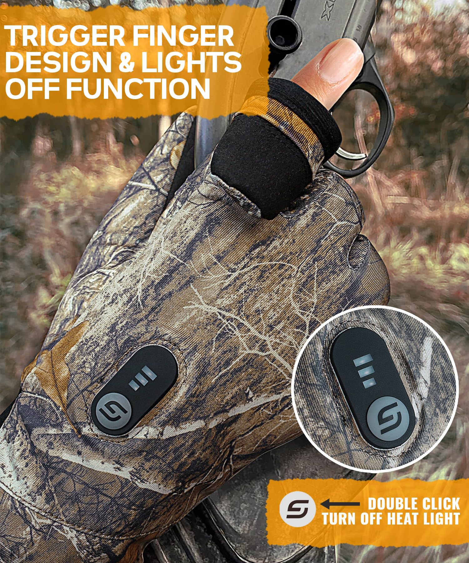 JS LifeStyle heated gloves insulated with 3M cotton for long-lasting warmth.