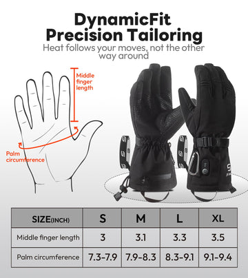 JS LifeStyle Heated Gloves reflective strip enhances visibility in low light.