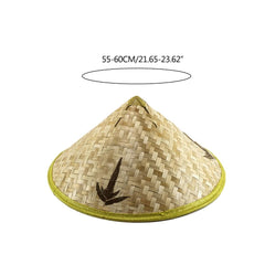 JSGHGDF hat closeup highlights bamboo leaves and airy design