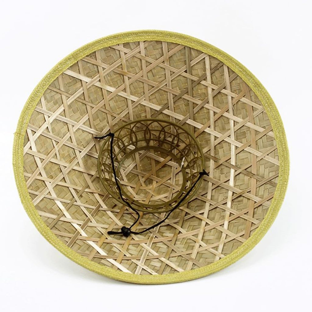 JSGHGDF bamboo hat offers light rain protection for fieldwork