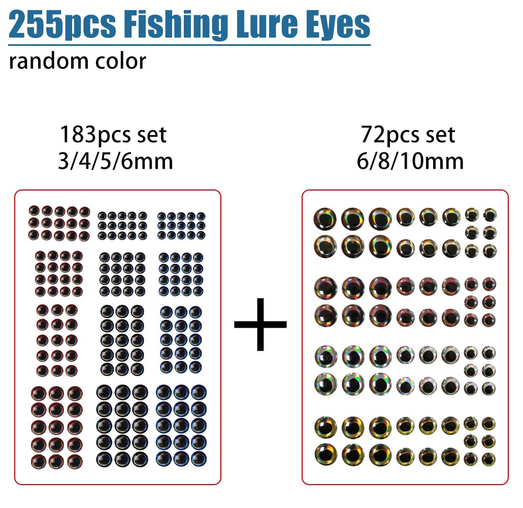 JSHANMEI 3D/4D lure eyes and holographic stickers for vivid, lifelike lure appearances