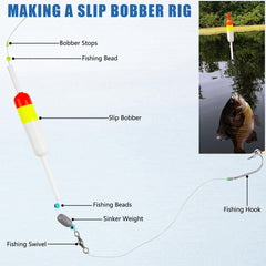 Bobber stops with beads in package