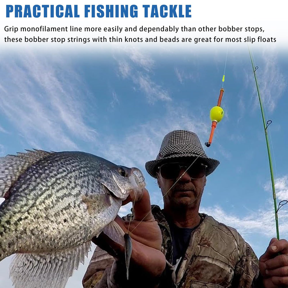 Strong corrosion-resistant fishing bobber stops