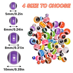 Mixed color 5mm fishing eye beads