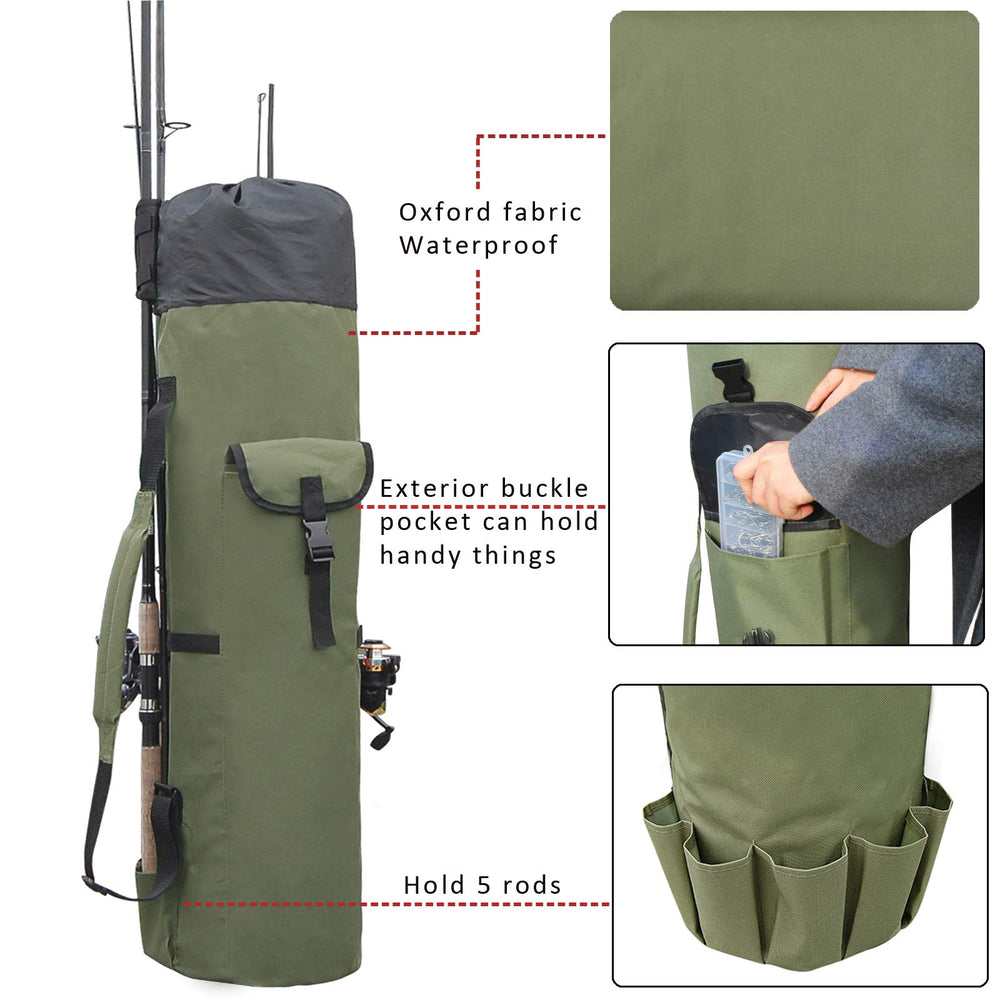 Open bag interior showing multiple compartments and capacity