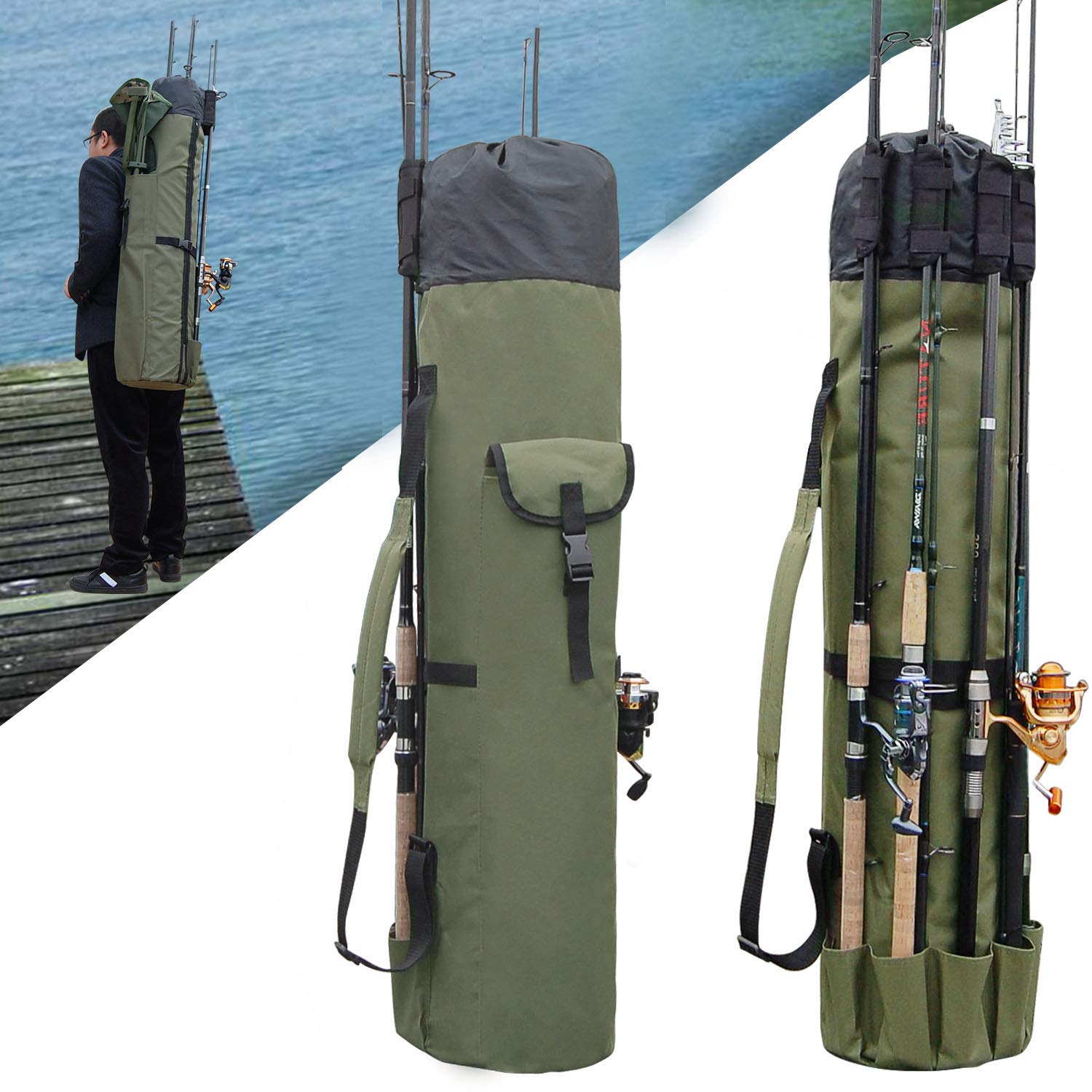 Gift-ready concept for men’s fishing gifts with tackle storage bag